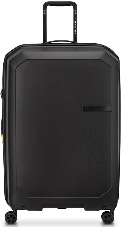 Delsey Anvers 75 cm 4 Wheel Expandable Suitcase - Black front view for size comparison