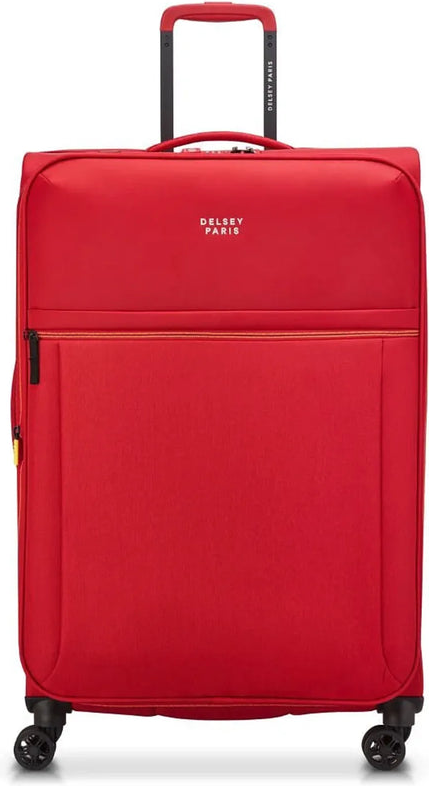 Delsey Brochant 3 - 67 cm 4-Wheel Expandable Suitcase - Red front view for size comparison