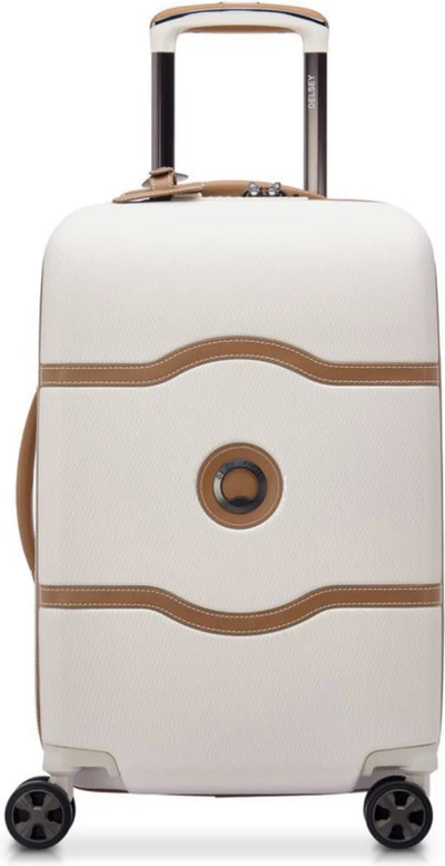 Delsey Chatelet Air 2.0 - 55 cm 4-Wheel Cabin Suitcase - Angora front view for size comparison