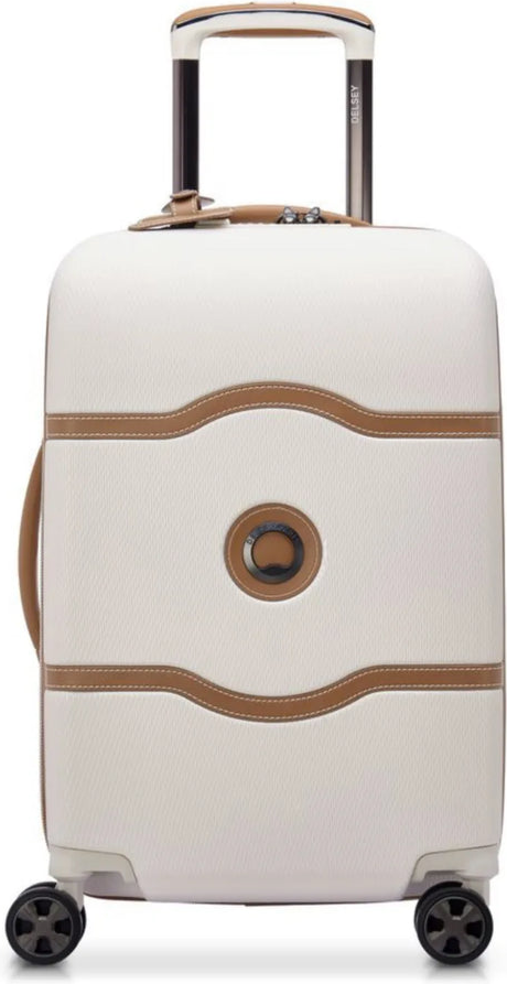 Delsey Chatelet Air 2.0 - 55 cm 4-Wheel Cabin Suitcase - Angora front view for size comparison