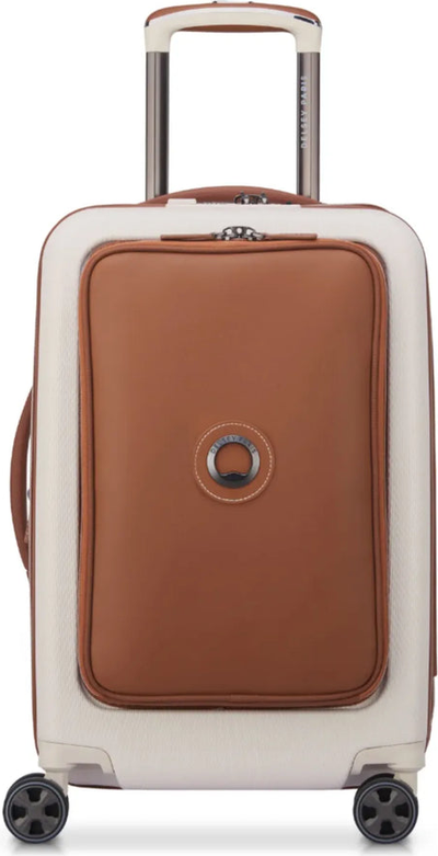 Delsey Chatelet Air 2.0 - 55 cm Expandable Laptop Cabin Suitcase - Angora front view for size comparison