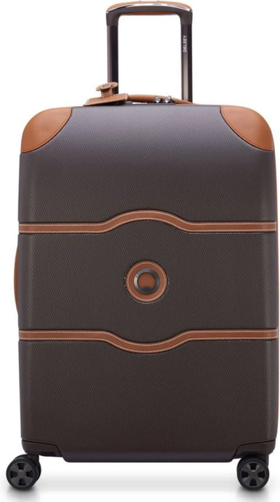 Delsey Chatelet Air 2.0 - 66 cm 4-Wheel Suitcase - Brown front view for size comparison