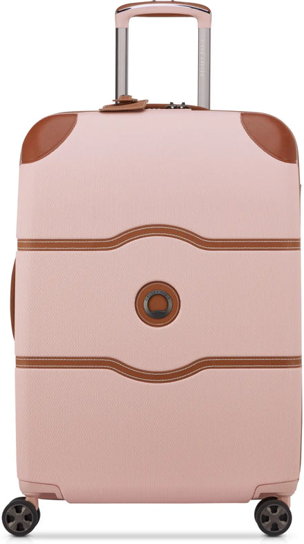 Delsey Chatelet Air 2.0 - 66 cm 4-Wheel Suitcase - Pink front view for size comparison