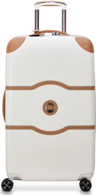 Delsey Chatelet Air 2.0 - 73 cm 4 -Wheel Trunk Case - Angora shown to scale