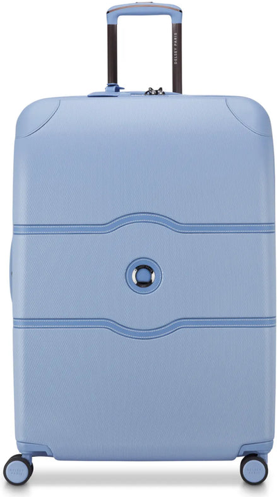 Delsey Chatelet Air 2.0 - 76 cm 4-Wheel Expandable Suitcase - Light Blue (Limited Edition) shown to scale