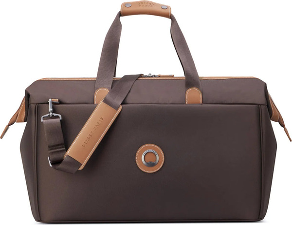 Delsey Chatelet Air 2.0 Weekender L Overnight Bag - Brown front view for size comparison