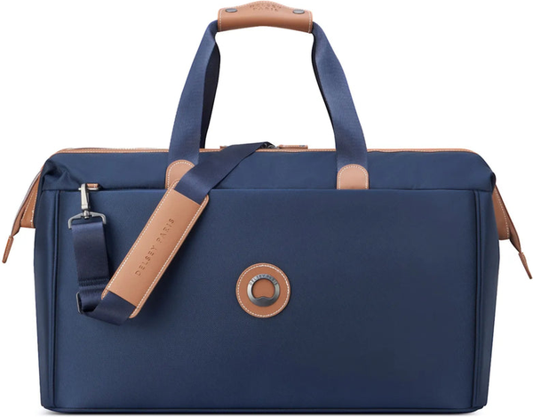 Delsey Chatelet Air 2.0 Weekender L Overnight Duffel Bag - Navy Blue front view for size comparison