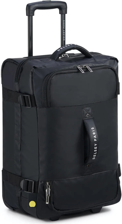Delsey Raspail 55 cm 2-Wheel Duffle Bag - Black shown to scale