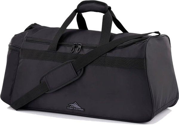 High Sierra 65 cm Large Travel Duffle - Black front view for size comparison