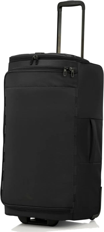High Sierra Cross Season Pro 78 cm Wheeled Duffle with Padlock - Black front view for size comparison