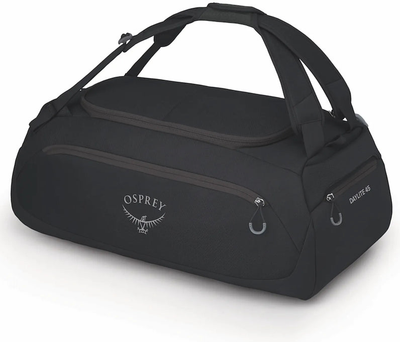 Osprey Daylite 45L Duffle - Black front view for size comparison