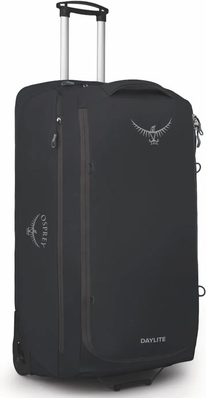 Osprey Daylite 115L Wheeled Duffle - Black front view for size comparison