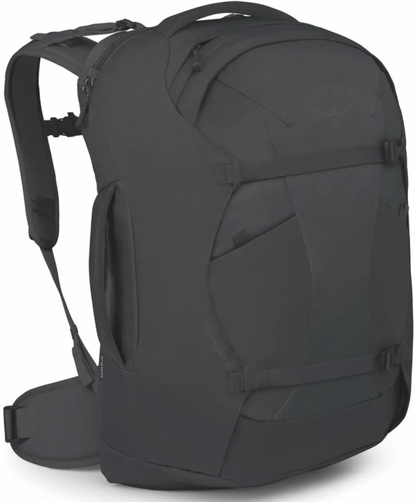 Osprey Farpoint 40L Travel Pack - Black front view for size comparison