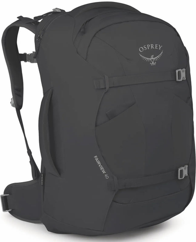Osprey Farview Women's 40L Travel Pack - Black shown to scale
