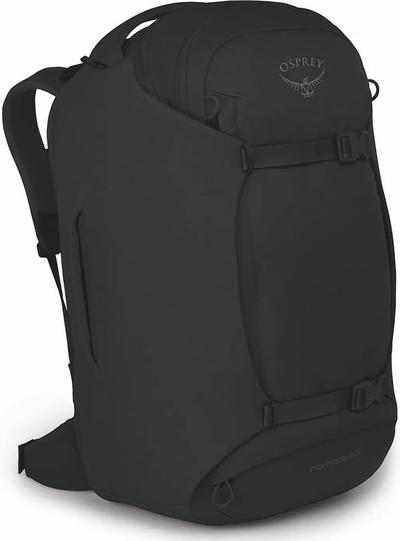 Osprey Sojourn Porter 65L Travel Pack - Black shown to scale