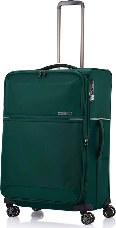 Samsonite 73 Hours 71 cm 4 Wheel Expandable Suitcase - Emerald Green front view for size comparison