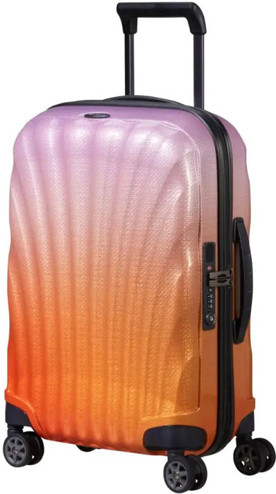 Samsonite C-Lite 55 cm Expandable 4-Wheel Cabin Spinner Suitcase with USB - Sunset (Limited Edition) shown to scale