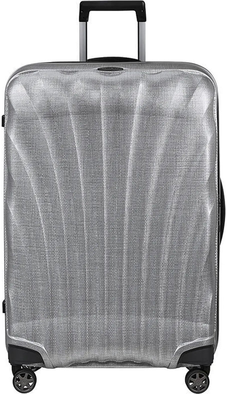 Samsonite C-Lite 75 cm 4 Wheel Spinner Suitcase - Aluminium Colour (Limited Edition) front view for size comparison