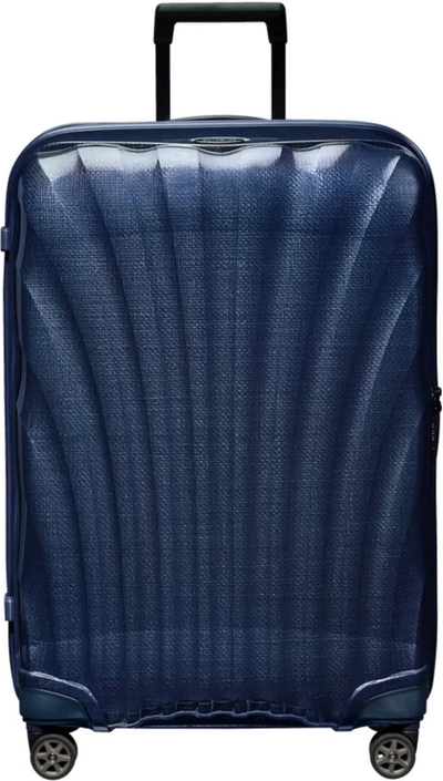 Samsonite C-Lite 75 cm 4 Wheel Spinner Suitcase - Midnight Blue shown to scale