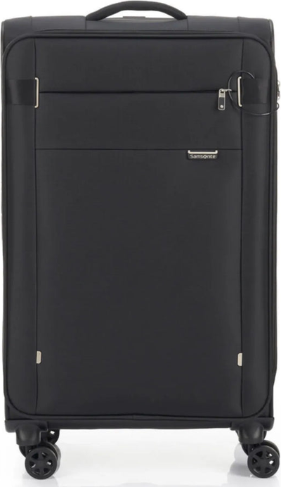 Samsonite City Rhythm 71 cm Expandable 4 Wheel Spinner Suitcase - Black shown to scale