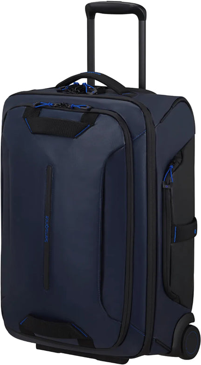 Samsonite Ecodiver 55 cm Wheeled Duffle - Blue Nights shown to scale