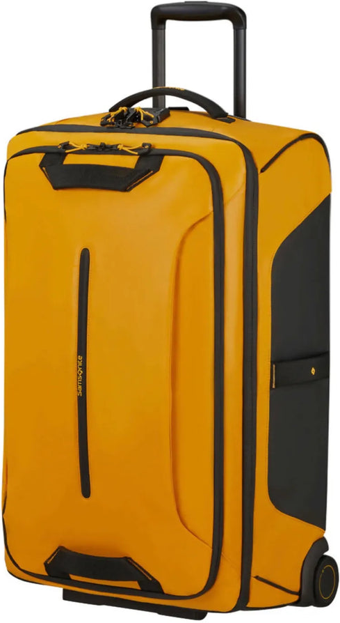 Samsonite Ecodiver 67 cm Wheeled Duffle - Yellow front view for size comparison
