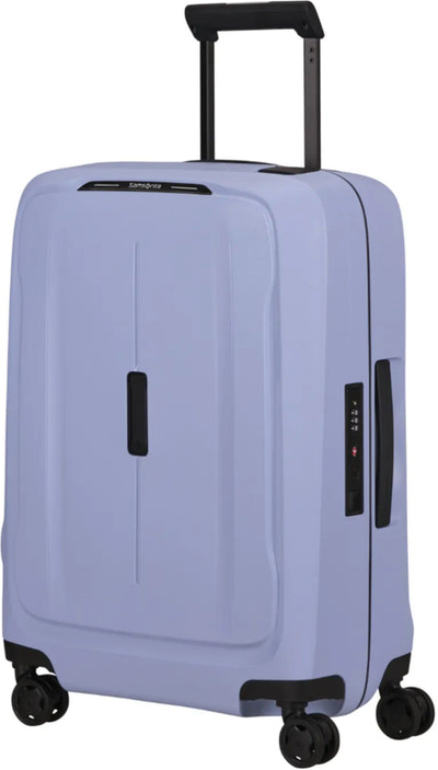 Samsonite Essens 55 cm Cabin Spinner Suitcase - Lavender shown to scale