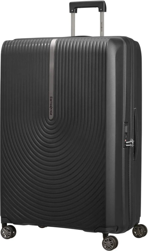 Samsonite HI-Fi 81 cm 4 Wheel Expandable Suitcase - Black front view for size comparison