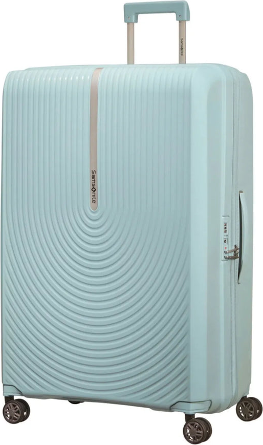 Samsonite HI-Fi 81 cm 4 Wheel Expandable Suitcase - Sky Blue front view for size comparison