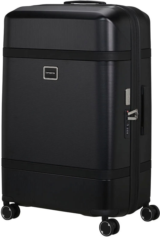 Samsonite Image 75 cm Expandable 4-Wheel Suitcase - Black front view for size comparison