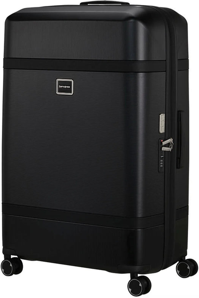 Samsonite Image 81 cm Expandable 4-Wheel Suitcase - Black front view for size comparison