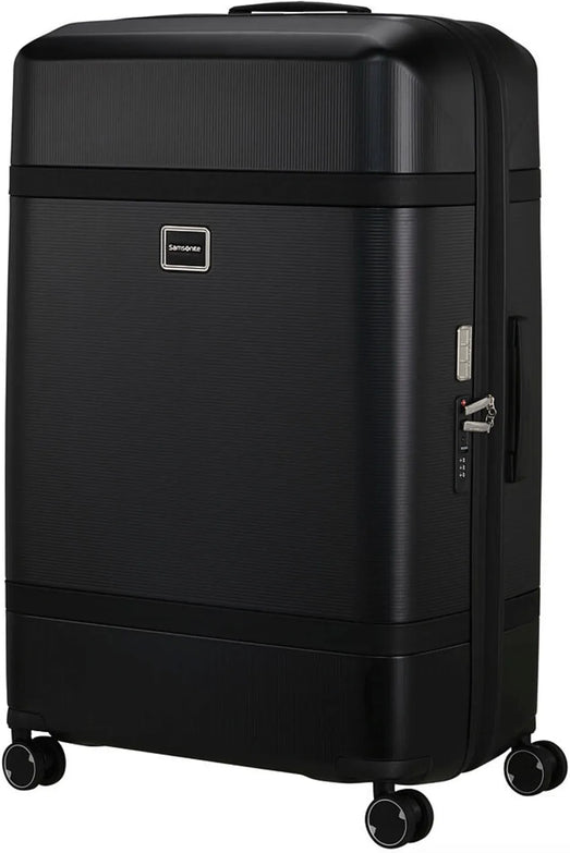 Samsonite Image 81 cm Expandable 4-Wheel Suitcase - Black front view for size comparison