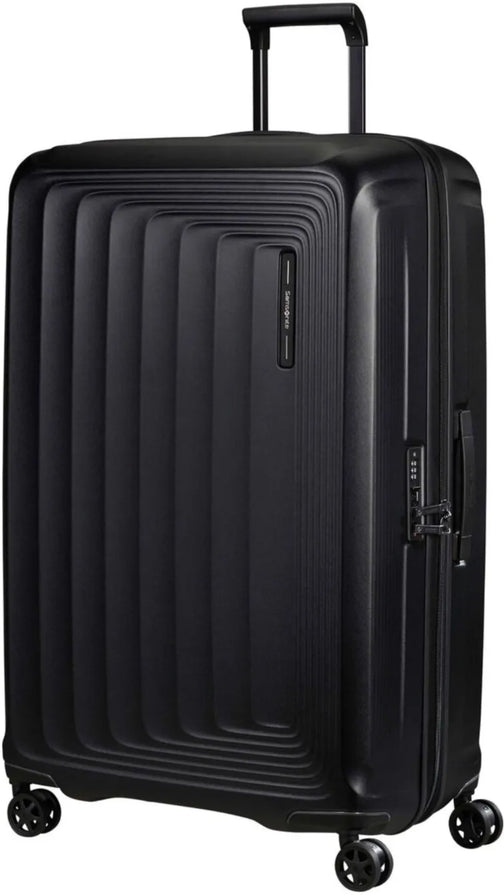 Samsonite Nuon 81 cm Expandable Spinner Suitcase - Matt Graphite front view for size comparison