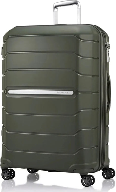 Samsonite Oc2Lite 75 cm 4 Wheeled Expandable Spinner Suitcase - Olive Green shown to scale