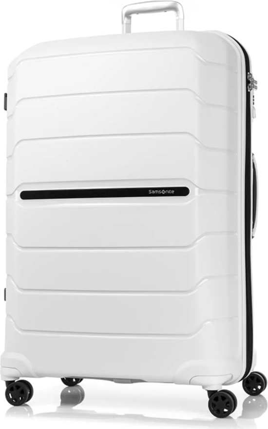 Samsonite Oc2Lite 81 cm 4 Wheeled Expandable Spinner Suitcase - Off White front view for size comparison