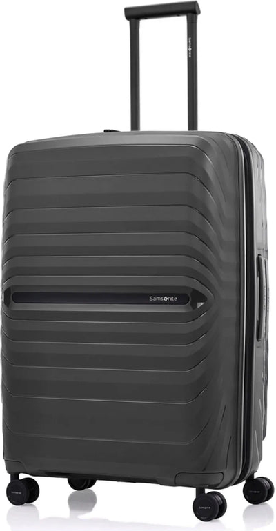 Samsonite OctoLite Neo 75 cm Expandable Spinner Suitcase - Gunmetal shown to scale