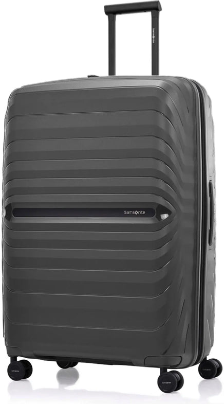 Samsonite OctoLite Neo 81 cm Expandable Spinner Suitcase - Gunmetal front view for size comparison
