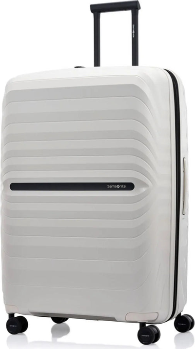 Samsonite OctoLite Neo 81 cm Expandable Spinner Suitcase - Off White shown to scale