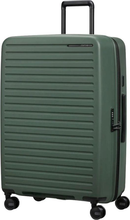 Samsonite Restackd 75 cm Expandable Suitcase - Sage front view for size comparison