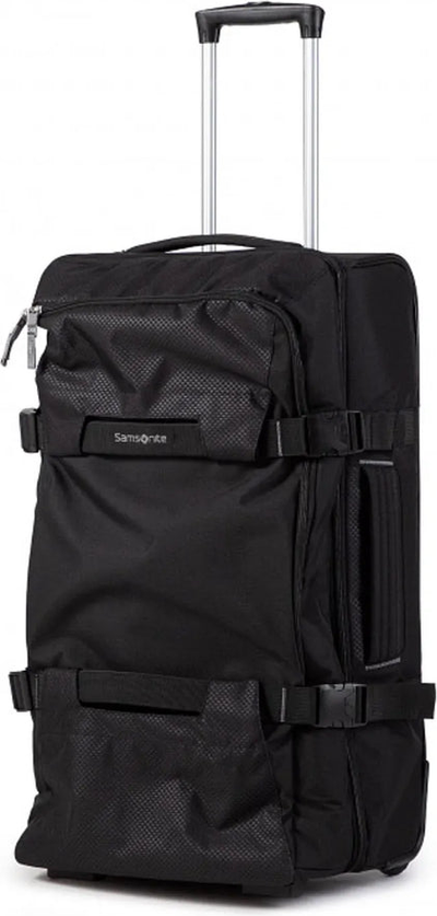 Samsonite Sonora 68 cm Wheeled Duffle Bag - Black shown to scale