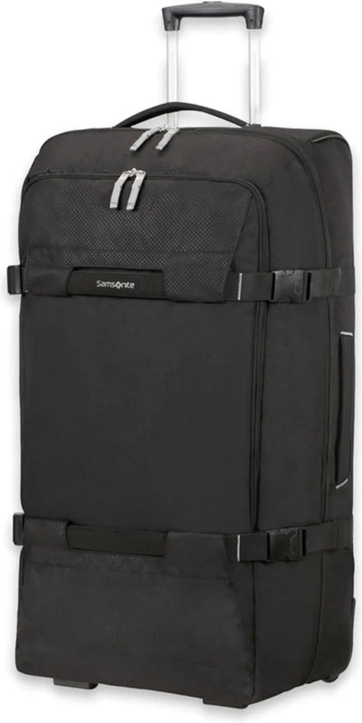 Samsonite Sonora 82 cm Wheeled Duffle Bag - Black front view for size comparison
