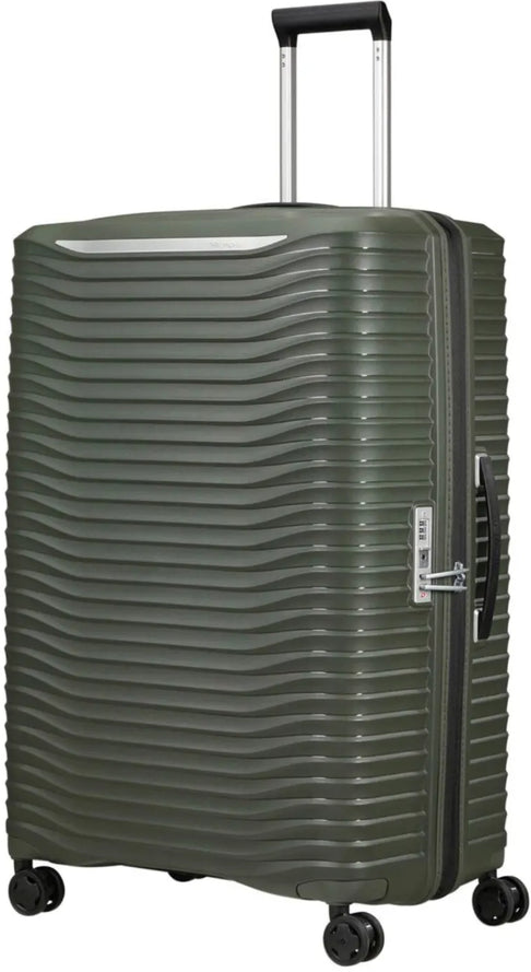 Samsonite Upscape 81 cm Expandable 4 Wheel Spinner Suitcase - Climbing Ivy front view for size comparison