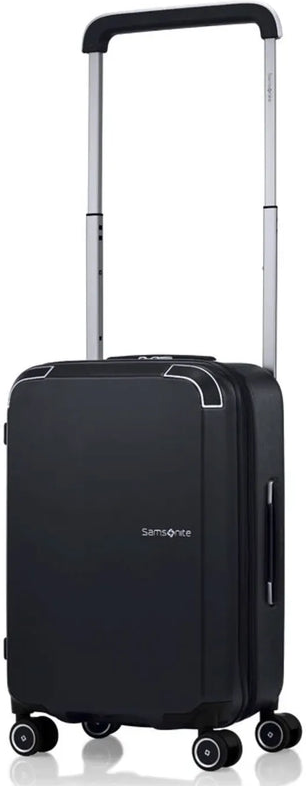 Samsonite Zenpod 55 cm Cabin Spinner Suitcase - Black front view for size comparison