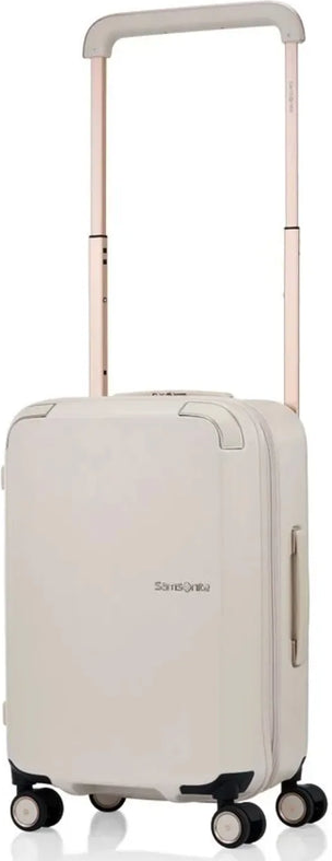 Samsonite Zenpod 55 cm Cabin Spinner Suitcase - Ivory shown to scale