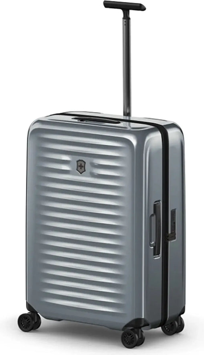 Victorinox Airox Medium 69 cm Hardside Suitcase - Silver front view for size comparison