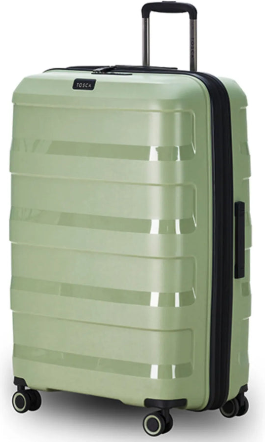 Tosca Comet 78 cm Large Expandable Suitcase - Sage front view for size comparison