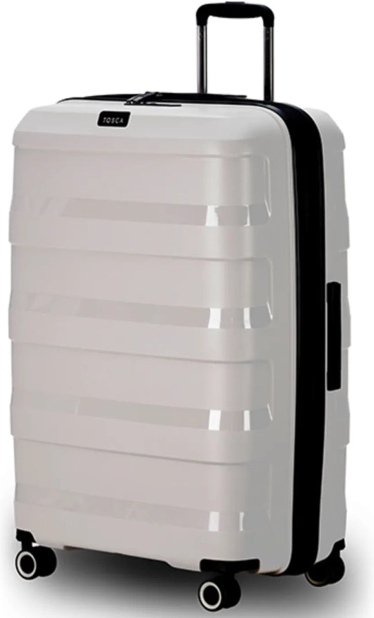 Tosca Comet 78 cm Large Expandable Suitcase - Cobblestone front view for size comparison