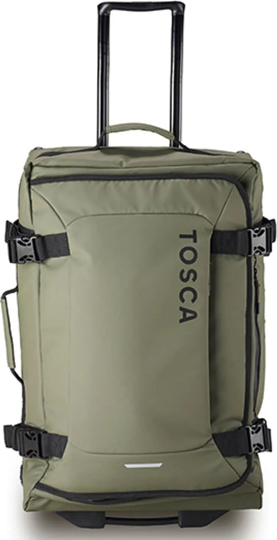 Tosca Delta 60 cm Upright Wheeled Duffle Bag - Khaki front view for size comparison