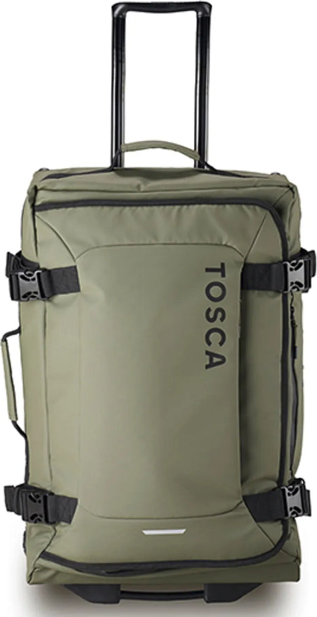 Tosca Delta 60 cm Upright Wheeled Duffle Bag - Khaki front view for size comparison