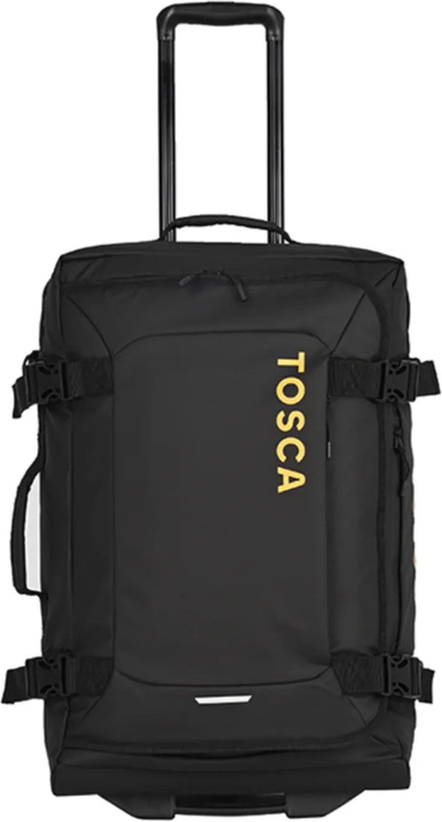 Tosca Delta 70 cm Upright Wheeled Duffle Bag - Black front view for size comparison